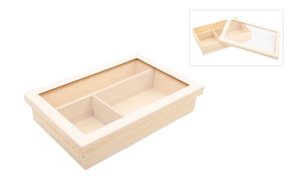 CAJA DE BAUTIZO CON ACRÍLICO 38X25X7.5CM